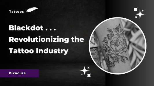 laptop and mobile phone showing Blackdot: Revolutionizing the Tattoo Industry